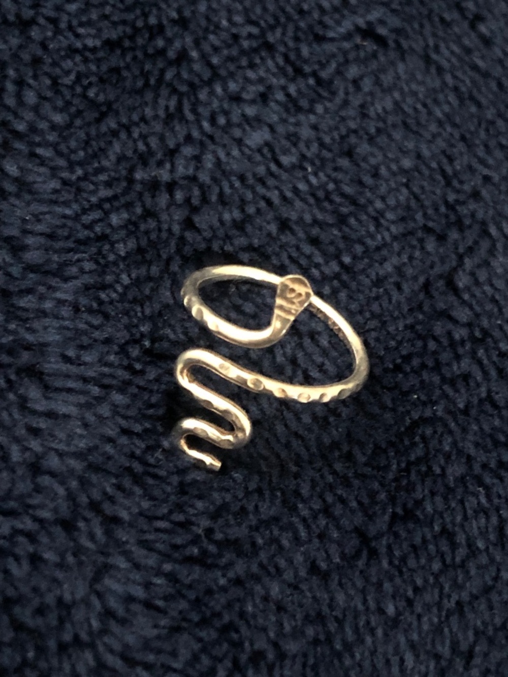 925 silver pinky or toe snake ring